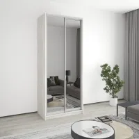Шафа-купе дводверна Mebel Star Стандарт AL 100х60х240 см Аляска сірий (MBS-3897)