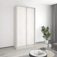 Шкаф-купе двухдверный Mebel Star Уни AL 120х60х240 см Аляска серый (MBS-3948)