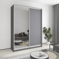 Шкаф-купе двухдверный Mebel Star Уни AL 180х45х240 см Антрацит (MBS-3964)
