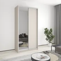 Шафа-купе дводверна Mebel Star Уни AL 120х60х240 см Кашемір (MBS-3978) Шафа-купе дводверна Mebel Star Уни AL 120х60х240 см Кашемір (MBS-3978)