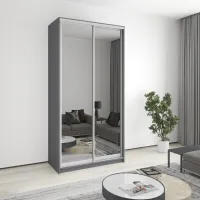 Шкаф-купе двухдверный Mebel Star Уни AL 120х45х240 см Антрацит (MBS-4005)