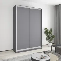 Шкаф-купе двухдверный Mebel Star Комбо AL 160х45х240 см Антрацит (MBS-4045) Шкаф-купе двухдверный Mebel Star Комбо AL 160х45х240 см Антрацит (MBS-4045)