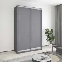 Шафа-купе дводверна Mebel Star Комбо AL 150х60х240 см Антрацит (MBS-4072)