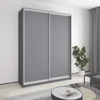 Шкаф-купе двухдверный Mebel Star Комбо AL 180х60х240 см Антрацит (MBS-4075) Шкаф-купе двухдверный Mebel Star Комбо AL 180х60х240 см Антрацит (MBS-4075)