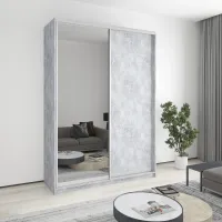 Шафа-купе дводверна Mebel Star Комбо AL 170х45х240 см Бетон (MBS-4114)