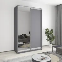 Шафа-купе дводверна Mebel Star Комбо AL 150х60х240 см Антрацит (MBS-4128) Шафа-купе дводверна Mebel Star Комбо AL 150х60х240 см Антрацит (MBS-4128)