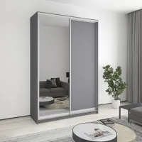 Шафа-купе дводверна Mebel Star Комбо AL 160х60х240 см Антрацит (MBS-4129)