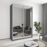 Шафа-купе дводверна Mebel Star Комбо AL 160х45х240 см Антрацит (MBS-4157)