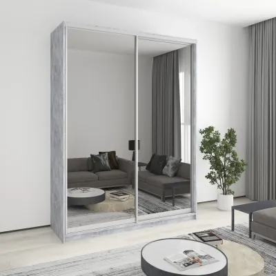 Шафа-купе дводверна Mebel Star Комбо AL 180х45х240 см Бетон (MBS-4171)