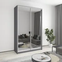 Шкаф-купе двухдверный Mebel Star Комбо AL 150х60х240 см Антрацит (MBS-4184)