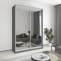Шкаф-купе двухдверный Mebel Star Комбо AL 170х60х240 см Антрацит (MBS-4186)