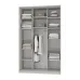 Шкаф-купе двухдверный Mebel Star Комбо AL 150х60х240 см Кашемир (MBS-4192)