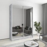 Шафа-купе дводверна Mebel Star Комбо AL 170х60х240 см Бетон (MBS-4198)