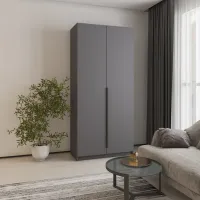 Шкаф распашной Mebel Star Оскар 100х52х220 см Антрацит (MBS-4510)