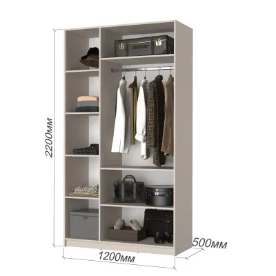 Шафа розпашна Mebel Star Оскар 120х52х220 см Аляска сірий (MBS-4549) Шафа розпашна Mebel Star Оскар 120х52х220 см Аляска сірий (MBS-4549)