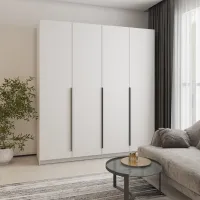 Шкаф распашной Mebel Star Оскар 200х52х220 см Аляска белый (MBS-4752)