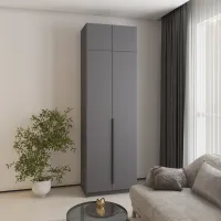 Шафа розпашна Mebel Star Оскар 80х52х260 см Антрацит (MBS-4770)