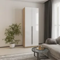 Шафа розпашна Mebel Star Оскар 80х52х220 см Дуб сонома/Білий (MBS-5142) Шафа розпашна Mebel Star Оскар 80х52х220 см Дуб сонома/Білий (MBS-5142)