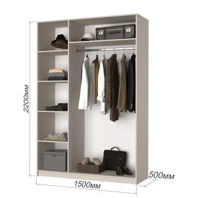 Шкаф распашной Mebel Star Оскар 150х52х220 см Дуб тахо/Черный (MBS-5227) Шкаф распашной Mebel Star Оскар 150х52х220 см Дуб тахо/Черный (MBS-5227)