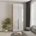 Шафа розпашна Mebel Star Оскар 100х52х260 см Дуб сонома/Білий (MBS-5415)