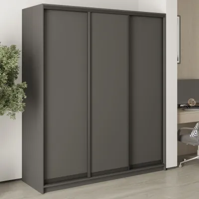 Шафа-купе тридверна Mebel Star Стандарт BG 180х45х210 см Антрацит (MBS-8232)