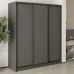 Шафа-купе тридверна Mebel Star Стандарт BG 180х45х210 см Антрацит (MBS-8232)