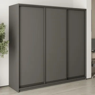 Шафа-купе тридверна Mebel Star Стандарт BG 220х60х210 см Антрацит (MBS-8242)
