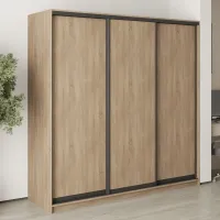Шафа-купе тридверна Mebel Star Стандарт BG 210х60х210 см Дуб сонома (MBS-8253)
