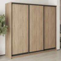 Шафа-купе тридверна Mebel Star Стандарт BG 230х60х210 см Дуб сонома (MBS-8255)