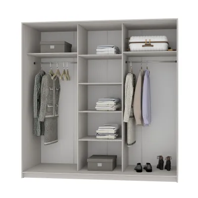 Шафа-купе тридверна Mebel Star Стандарт BG 210х60х210 см Бетон (MBS-8277)