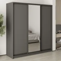 Шафа-купе тридверна Mebel Star Стандарт BG 200х45х210 см Антрацит (MBS-8342) Шафа-купе тридверна Mebel Star Стандарт BG 200х45х210 см Антрацит (MBS-8342)