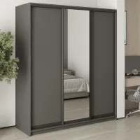 Шафа-купе тридверна Mebel Star Стандарт BG 180х60х210 см Антрацит (MBS-8346) Шафа-купе тридверна Mebel Star Стандарт BG 180х60х210 см Антрацит (MBS-8346)
