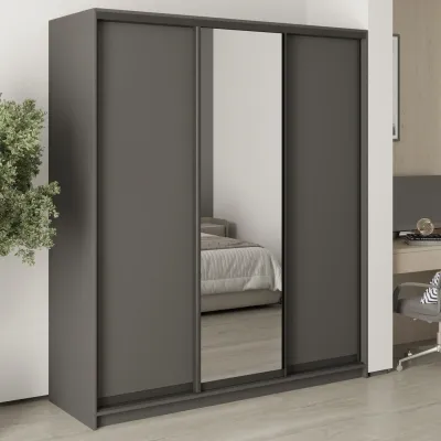 Шкаф-купе трехдверный Mebel Star Стандарт BG 180х60х210 см Антрацит (MBS-8346)