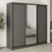 Шкаф-купе трехдверный Mebel Star Стандарт BG 210х60х210 см Антрацит (MBS-8349)