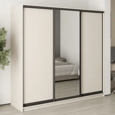 Шафа-купе тридверна Mebel Star Стандарт BG 220х45х210 см Кашемір (MBS-8368)