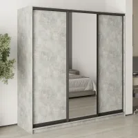Шафа-купе тридверна Mebel Star Стандарт BG 210х60х210 см Бетон (MBS-8385)