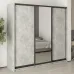 Шафа-купе тридверна Mebel Star Стандарт BG 220х60х210 см Бетон (MBS-8386)