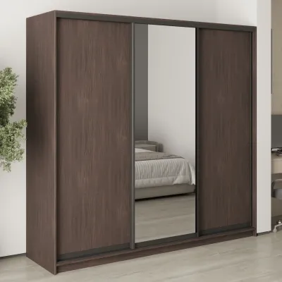 Шафа-купе тридверна Mebel Star Стандарт BG 220х45х210 см Дуб ристрето (MBS-8404)