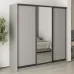 Шафа-купе тридверна Mebel Star Стандарт BG 210х45х210 см Серая мышка (MBS-8415)