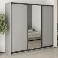 Шафа-купе тридверна Mebel Star Стандарт BG 230х45х210 см Серая мышка (MBS-8417) Шафа-купе тридверна Mebel Star Стандарт BG 230х45х210 см Серая мышка (MBS-8417)