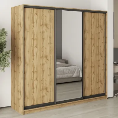 Шафа-купе тридверна Mebel Star Стандарт BG 220х60х210 см Дуб тахо (MBS-8434)
