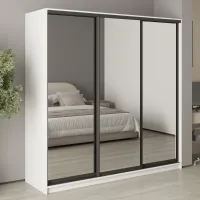 Шкаф-купе трехдверный Mebel Star Стандарт BG 210х45х210 см Аляска белый (MBS-8439)