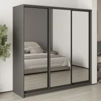 Шафа-купе тридверна Mebel Star Стандарт BG 210х45х210 см Антрацит (MBS-8451) Шафа-купе тридверна Mebel Star Стандарт BG 210х45х210 см Антрацит (MBS-8451)