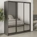 Шафа-купе тридверна Mebel Star Стандарт BG 180х60х210 см Антрацит (MBS-8454)