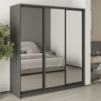 Шкаф-купе трехдверный Mebel Star Стандарт BG 190х60х210 см Антрацит (MBS-8455)