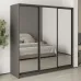 Шафа-купе тридверна Mebel Star Стандарт BG 210х60х210 см Антрацит (MBS-8457)