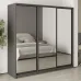 Шафа-купе тридверна Mebel Star Стандарт BG 220х60х210 см Антрацит (MBS-8458)