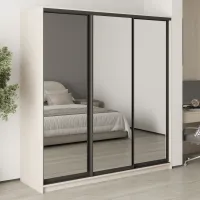 Шафа-купе тридверна Mebel Star Стандарт BG 200х45х210 см Кашемір (MBS-8474)