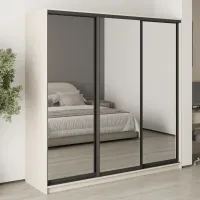 Шафа-купе тридверна Mebel Star Стандарт BG 210х45х210 см Кашемір (MBS-8475)