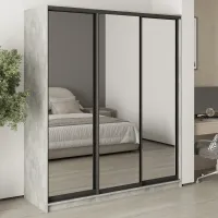 Шкаф-купе трехдверный Mebel Star Стандарт BG 180х60х210 см Бетон (MBS-8490)